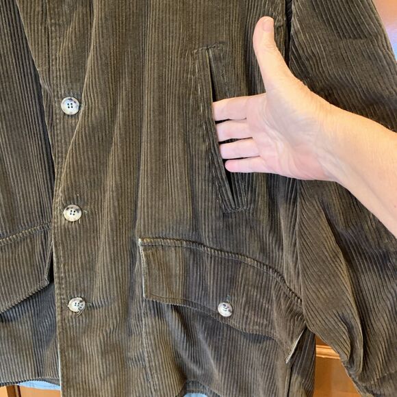 Vintage Abercrombie & Fitch Bird Hunting Jacket Corduroy Outdoors Fowl Sz 46 Grn - Picture 5 of 16